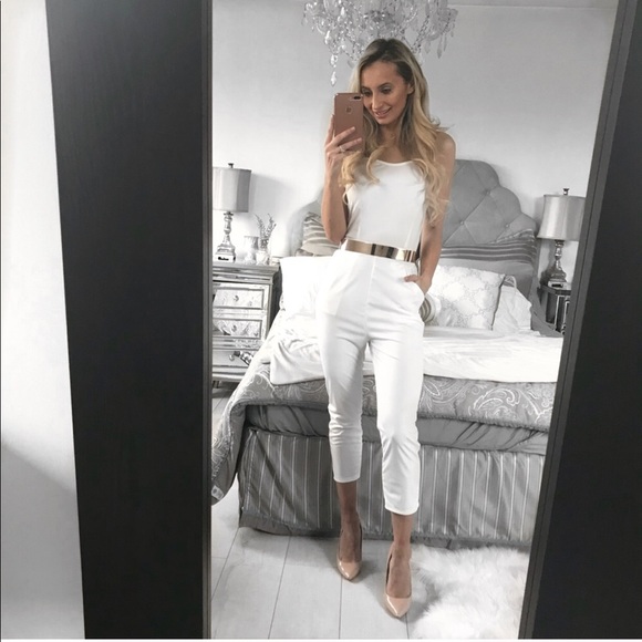 Little Pearls of Life Pants - LAST ONE!!! High Waist Jumpsuit w/ Pockets